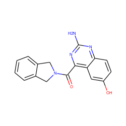 Nc1nc(C(=O)N2Cc3ccccc3C2)c2cc(O)ccc2n1 ZINC000146856155