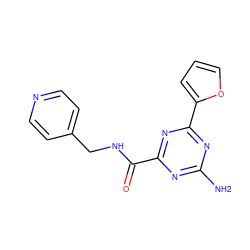 Nc1nc(C(=O)NCc2ccncc2)nc(-c2ccco2)n1 ZINC000045353750