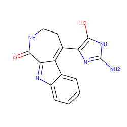 Nc1nc(C2=C3C(=Nc4ccccc43)C(=O)NCC2)c(O)[nH]1 ZINC000101011645