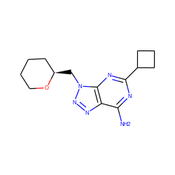 Nc1nc(C2CCC2)nc2c1nnn2C[C@@H]1CCCCO1 ZINC000084690597