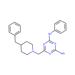 Nc1nc(CN2CCC(Cc3ccccc3)CC2)nc(Nc2ccccc2)n1 ZINC000001269830