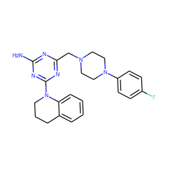 Nc1nc(CN2CCN(c3ccc(F)cc3)CC2)nc(N2CCCc3ccccc32)n1 ZINC000001419224