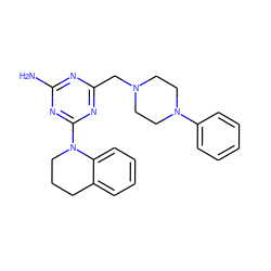 Nc1nc(CN2CCN(c3ccccc3)CC2)nc(N2CCCc3ccccc32)n1 ZINC000001419227