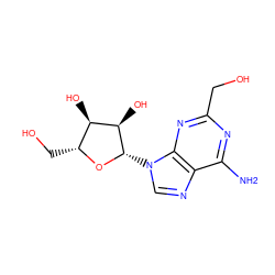 Nc1nc(CO)nc2c1ncn2[C@@H]1O[C@H](CO)[C@@H](O)[C@H]1O ZINC000013861860