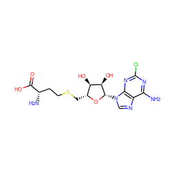 Nc1nc(Cl)nc2c1ncn2[C@@H]1O[C@H](CSCC[C@H](N)C(=O)O)[C@@H](O)[C@H]1O ZINC000062178572