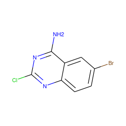 Nc1nc(Cl)nc2ccc(Br)cc12 ZINC000002075095