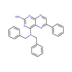 Nc1nc(N(Cc2ccccc2)Cc2ccccc2)c2nc(-c3ccccc3)cnc2n1 ZINC000013474474