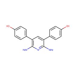 Nc1nc(N)c(-c2ccc(O)cc2)cc1-c1ccc(O)cc1 ZINC001772625307