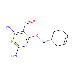 Nc1nc(N)c(N=O)c(OC[C@H]2CC=CCC2)n1 ZINC000013487057