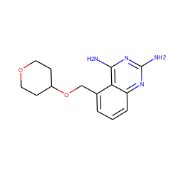 Nc1nc(N)c2c(COC3CCOCC3)cccc2n1 ZINC001772575278