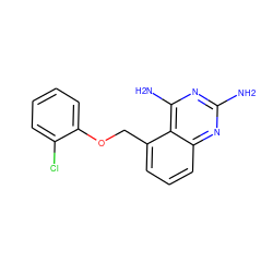 Nc1nc(N)c2c(COc3ccccc3Cl)cccc2n1 ZINC000028971640