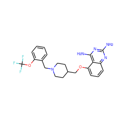 Nc1nc(N)c2c(OCC3CCN(Cc4ccccc4OC(F)(F)F)CC3)cccc2n1 ZINC000118207714