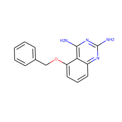 Nc1nc(N)c2c(OCc3ccccc3)cccc2n1 ZINC000027442315