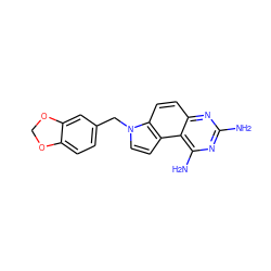 Nc1nc(N)c2c(ccc3c2ccn3Cc2ccc3c(c2)OCO3)n1 ZINC000045193230