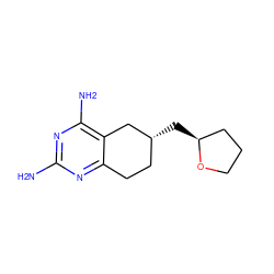 Nc1nc(N)c2c(n1)CC[C@@H](C[C@H]1CCCO1)C2 ZINC000005848785