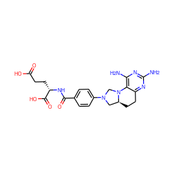 Nc1nc(N)c2c(n1)CC[C@H]1CN(c3ccc(C(=O)N[C@@H](CCC(=O)O)C(=O)O)cc3)CN21 ZINC000095576644