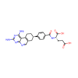 Nc1nc(N)c2c3c(cnc2n1)C[C@H](c1ccc(C(=O)N[C@@H](CCC(=O)O)C(=O)O)cc1)CC3 ZINC000013448336