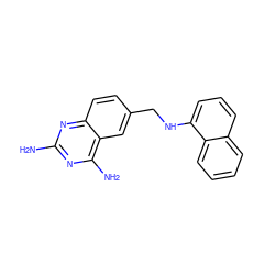 Nc1nc(N)c2cc(CNc3cccc4ccccc34)ccc2n1 ZINC000005940023