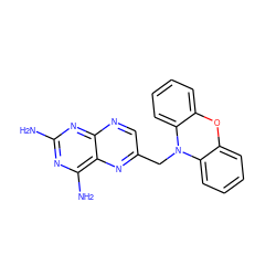 Nc1nc(N)c2nc(CN3c4ccccc4Oc4ccccc43)cnc2n1 ZINC000005939633