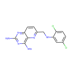 Nc1nc(N)c2nc(CNc3cc(Cl)ccc3Cl)ccc2n1 ZINC000003814915