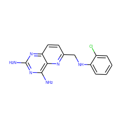 Nc1nc(N)c2nc(CNc3ccccc3Cl)ccc2n1 ZINC000003814905