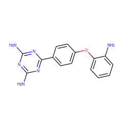 Nc1nc(N)nc(-c2ccc(Oc3ccccc3N)cc2)n1 ZINC000000187843