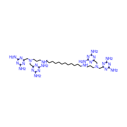 Nc1nc(N)nc(CN(CCCNCCCCCCCCCCCCNCCCN(Cc2nc(N)nc(N)n2)Cc2nc(N)nc(N)n2)Cc2nc(N)nc(N)n2)n1 ZINC000095540253