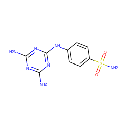 Nc1nc(N)nc(Nc2ccc(S(N)(=O)=O)cc2)n1 ZINC000100719049