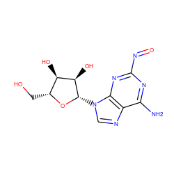 Nc1nc(N=O)nc2c1ncn2[C@@H]1O[C@H](CO)[C@@H](O)[C@H]1O ZINC000013494226