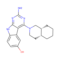 Nc1nc(N2CC[C@H]3CCCC[C@H]3C2)c2c(n1)[nH]c1ccc(O)cc12 ZINC000653668938