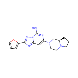 Nc1nc(N2CCN3CCC[C@@H]3C2)cc2nc(-c3ccco3)nn12 ZINC000013585759