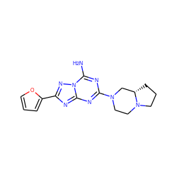 Nc1nc(N2CCN3CCC[C@H]3C2)nc2nc(-c3ccco3)nn12 ZINC000013585787