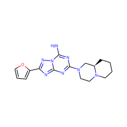 Nc1nc(N2CCN3CCCC[C@@H]3C2)nc2nc(-c3ccco3)nn12 ZINC000013585783