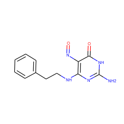 Nc1nc(NCCc2ccccc2)c(N=O)c(=O)[nH]1 ZINC000029554038