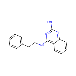 Nc1nc(NCCc2ccccc2)c2ccccc2n1 ZINC000128316952