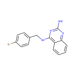 Nc1nc(NCc2ccc(Br)cc2)c2ccccc2n1 ZINC000126589936