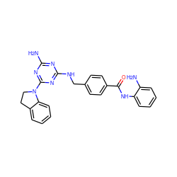 Nc1nc(NCc2ccc(C(=O)Nc3ccccc3N)cc2)nc(N2CCc3ccccc32)n1 ZINC000029127809