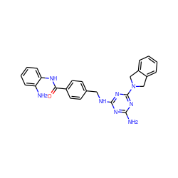 Nc1nc(NCc2ccc(C(=O)Nc3ccccc3N)cc2)nc(N2Cc3ccccc3C2)n1 ZINC000029127775