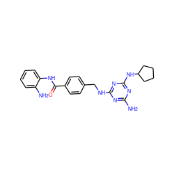 Nc1nc(NCc2ccc(C(=O)Nc3ccccc3N)cc2)nc(NC2CCCC2)n1 ZINC000029127812