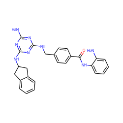 Nc1nc(NCc2ccc(C(=O)Nc3ccccc3N)cc2)nc(NC2Cc3ccccc3C2)n1 ZINC000029127864