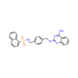 Nc1nc(NCc2ccc(CNS(=O)(=O)c3cccc4ccccc34)cc2)nc2ccccc12 ZINC000034801991