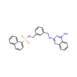 Nc1nc(NCc2cccc(CNS(=O)(=O)c3cccc4ccccc34)c2)nc2ccccc12 ZINC000034801990