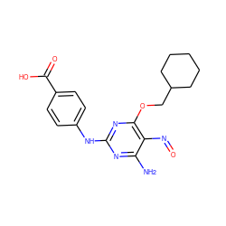 Nc1nc(Nc2ccc(C(=O)O)cc2)nc(OCC2CCCCC2)c1N=O ZINC000103191775