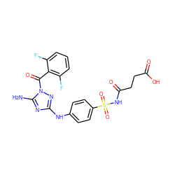 Nc1nc(Nc2ccc(S(=O)(=O)NC(=O)CCC(=O)O)cc2)nn1C(=O)c1c(F)cccc1F ZINC000035903771