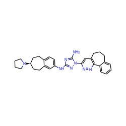 Nc1nc(Nc2ccc3c(c2)CC[C@@H](N2CCCC2)CC3)nn1-c1cc2c(nn1)-c1ccccc1CCC2 ZINC000051951669