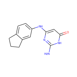 Nc1nc(Nc2ccc3c(c2)CCC3)cc(=O)[nH]1 ZINC000027737706