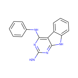 Nc1nc(Nc2ccccc2)c2c(n1)[nH]c1ccccc12 ZINC000095589462