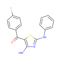 Nc1nc(Nc2ccccc2)sc1C(=O)c1ccc(F)cc1 ZINC000004457526