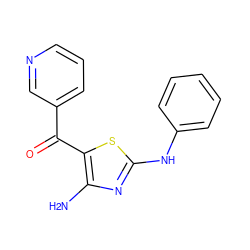 Nc1nc(Nc2ccccc2)sc1C(=O)c1cccnc1 ZINC000000027281