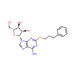 Nc1nc(OCCCc2ccccc2)nc2c1ncn2[C@@H]1O[C@H](CO)[C@@H](O)[C@H]1O ZINC000013815115